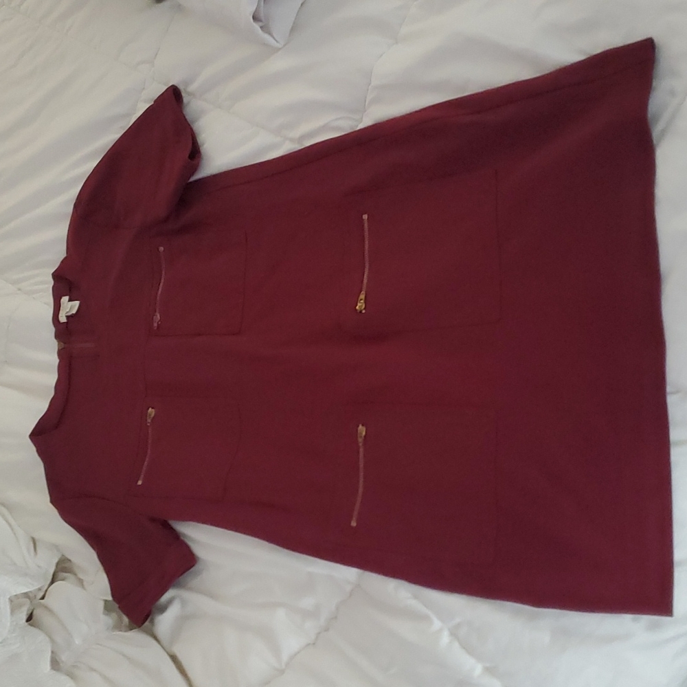 J. CREW Maroon Tshirt Dress Size 6